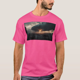 Camiseta Ufo Sobre Una Ciudad