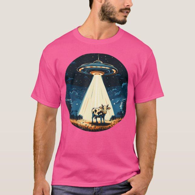 Camiseta Ufo Vengando A Una Vaca Para Aventuras Extranjeras (Anverso)