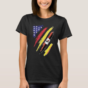 Camiseta Uganda Bandera estadounidense cultivada Patrimonio