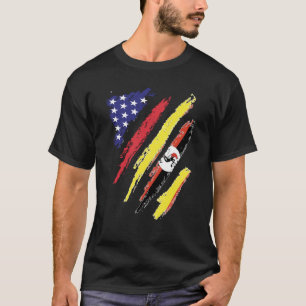 Camiseta Uganda Bandera estadounidense cultivada Patrimonio