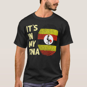 Camiseta Uganda En mi ADN Equipo de Bandera de Uganda