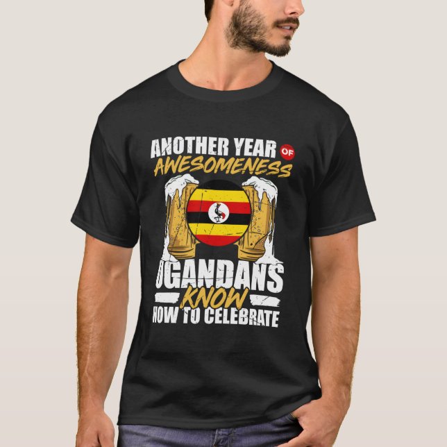 Camiseta Uganda: Uganda se enorgullece de su patrimonio uga (Anverso)