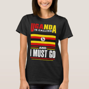 Camiseta Ugandés Uganda Bandera ugandesa Uganda está llaman
