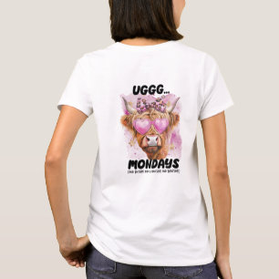 Camiseta Ugh lunes y martes y miércoles cabra divertida