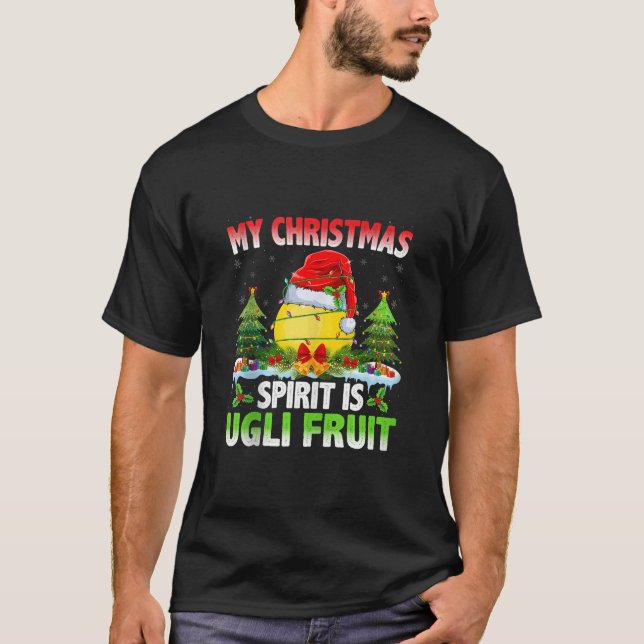 Camiseta Ugli Fruta con Navidades de Santa Hat Espíritu Ugl (Anverso)