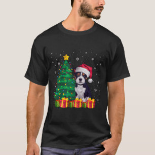Camiseta Ugly American Staffordshire Terrier Santa Hat Xmas