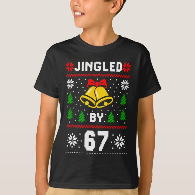 Camiseta Ugly Christmas 67 Meme Design Funny Six Seven Hand (Anverso)