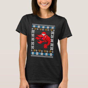 Camiseta UGLY Hanukkah Navidades Pajama Shrimp Santa Hat