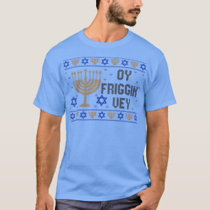 Camiseta Ugly Hanukkah Pajama Menorah Oy Vey Yiddish judío
