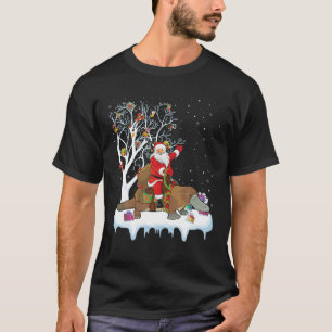 Camiseta Ugly Platypus Xmas Gift Santa Riding Platypus Chri