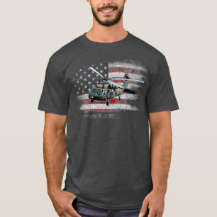 Camiseta UH60 Veterano de bandera vintage de helicóptero de