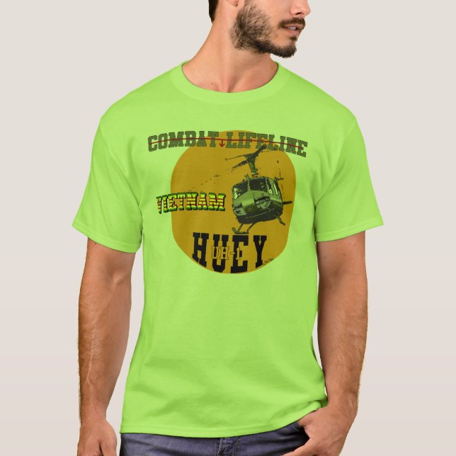Camiseta UH-1 Huey: Cuerda de salvamento del combate - (Anverso)