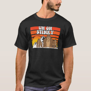 Camiseta Uh Oh Stinky Cute Mono Para Hombres Mujeres Animal