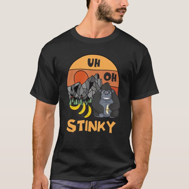 Camiseta Uh Oh Stinky Poop Para Hombres Mujeres Cuadros Ret (Anverso)