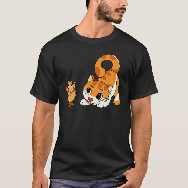Camiseta Uhh   Woof  Gato Y Ratón  Perro  2 (Anverso)
