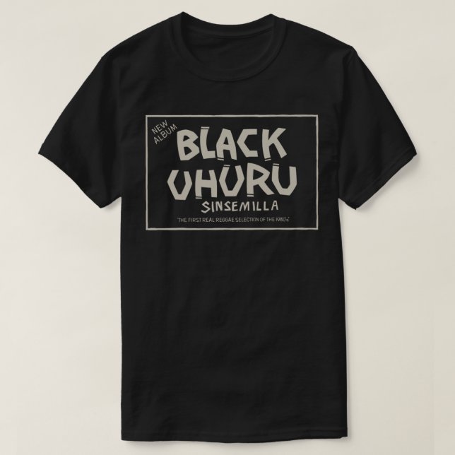 Camiseta Uhuru Sinsemilla negra (Diseño del anverso)