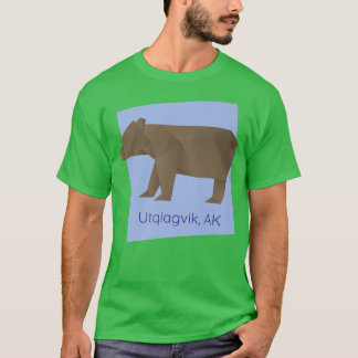 Camiseta UItqiagvik AK Brown Origami Bear Abstract Geometri