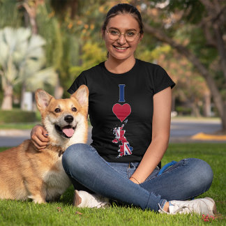 Camiseta UK Vertical I Love Reino Unido Flag Map Womens