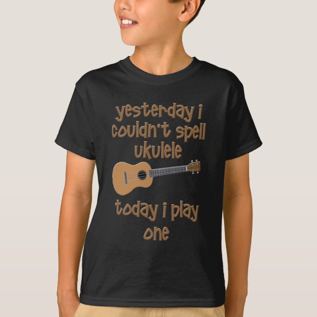 Camiseta uke divertido del ukulele (Anverso)