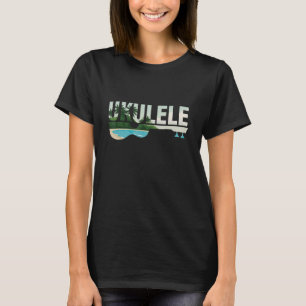 Camiseta Uke Guitar Aloha Hawai Acoustic