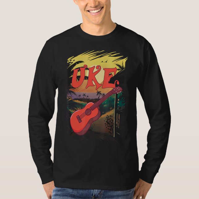 Camiseta Uke Hawaii Ukulele Guitarista Hawai Music Ukulel (Anverso)
