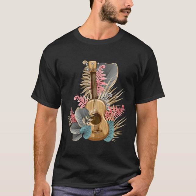 Camiseta Uke Hawaiian Ukulele Guitar Player Hawaii Music (Anverso)