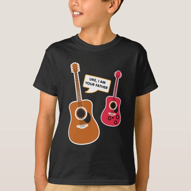 Camiseta Uke soy su padre - regalo divertido de la guitarra (Anverso)
