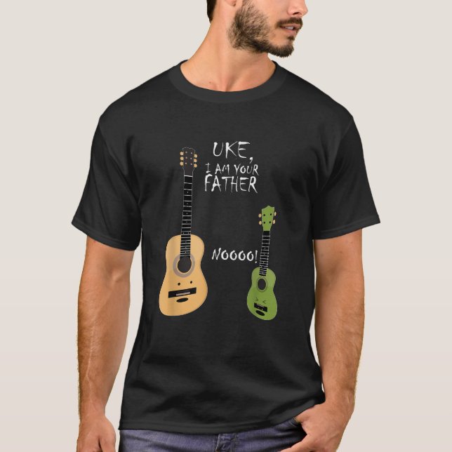 Camiseta Uke, soy tu padre, divertido músico de guitarra (Anverso)