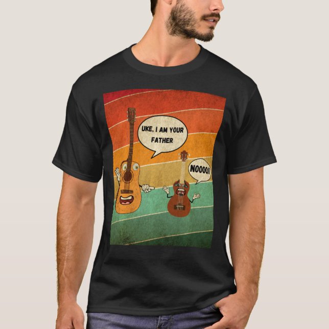 Camiseta Uke soy tu padre Funny Ukulele Guitar Music Ba (Anverso)