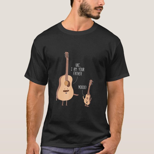 Camiseta Uke Soy Tu Padre Para La Música De Guitarra De Shi (Anverso)