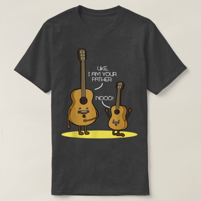 Camiseta Uke, soy tu padre Ukulele Música divertida de guit (Diseño del anverso)