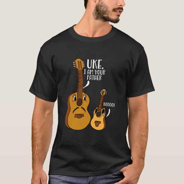 Camiseta Uke soy tu padre Ukulele Noo Músico de guitarra (Anverso)