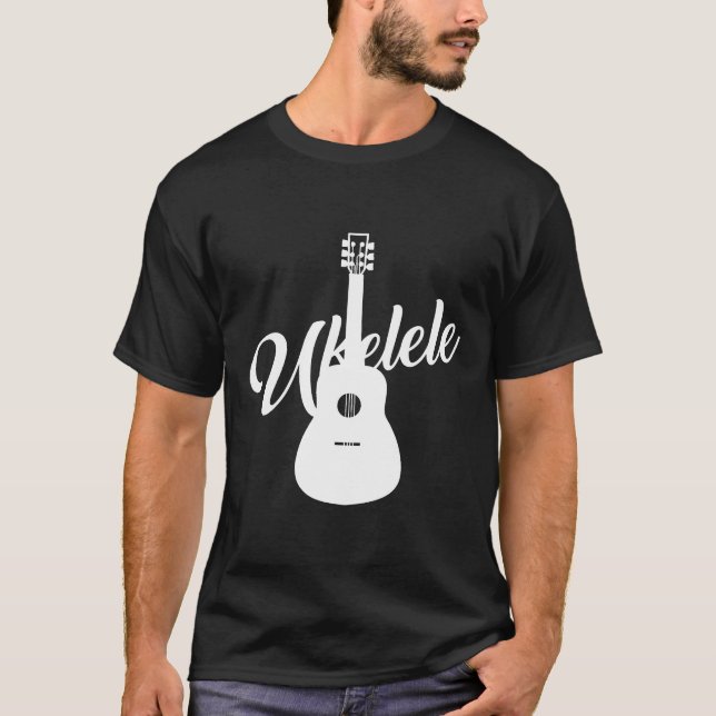 Camiseta Ukelele Guitar Hawaiian Músico Uke (Anverso)