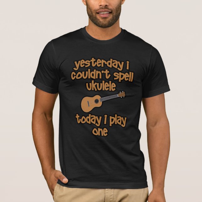 Camiseta Ukelele Original Divertido (Anverso)