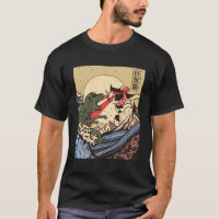 Ukiyo-e Catzilla Samurai contra Kaiju gigante 