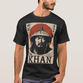 Camiseta Ukiyo-e Genghis Khan | Retrato mongol del conquist