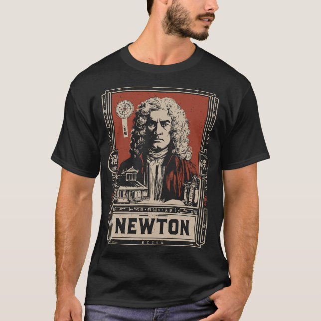 Camiseta Ukiyo-e Newton | Retrato científico del genio (Anverso)