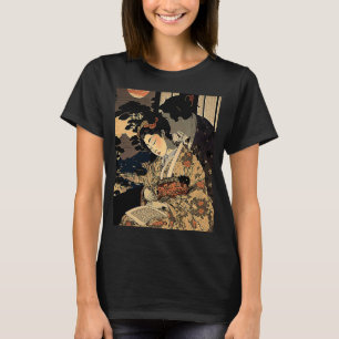 Camiseta Ukiyo E Retro Amor Japonés Durante La Guerra Oscur