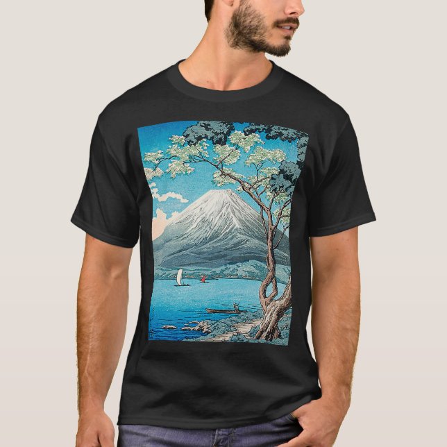Camiseta Ukiyo e T  Mt Fuji Japanese Painting Print Masterp (Anverso)