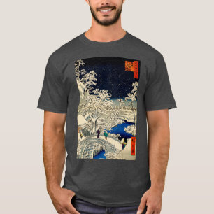 Camiseta Ukiyoe Ando Hiroshige Yuhi Hill y Drum Bridg