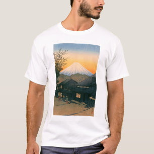 Camiseta ukiyoe hasui No53 Monte Fuji visto desde Yui-cho