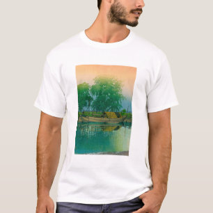 Camiseta ukiyoe hasui No56 Amanecer en Tsuchiura