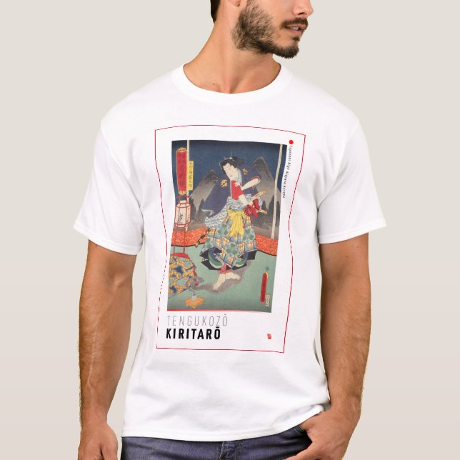 Camiseta ukiyoe - tengukozō Kiritarō - Mago japonés - (Anverso)