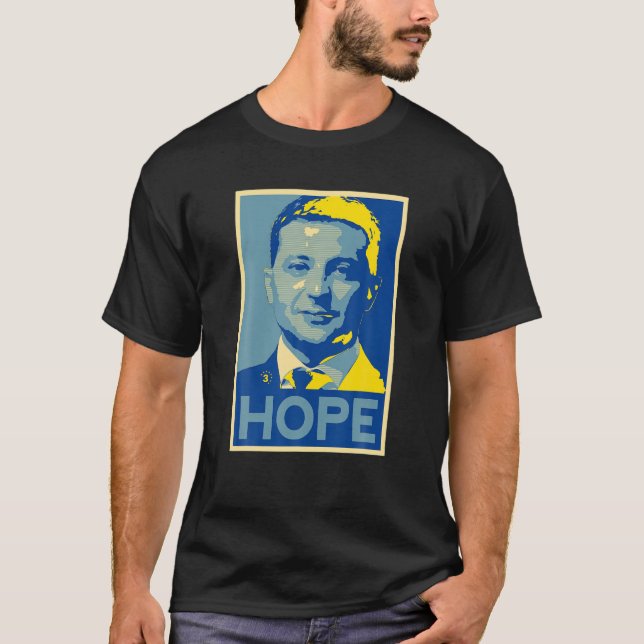 Camiseta Ukraina Volodymyr Zelensky Con Bandera De Ucrania (Anverso)
