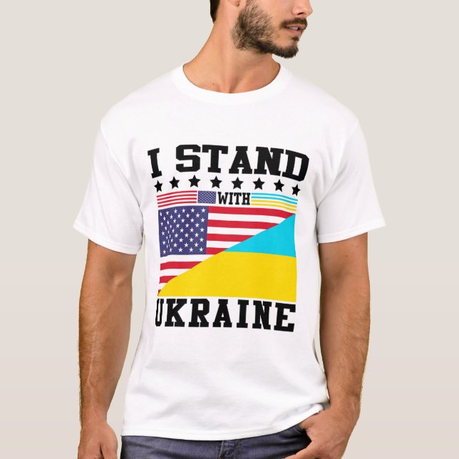 Camiseta Ukraine American Pride Vintage Retro Ukrainian Fla (Anverso)
