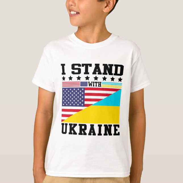 Camiseta Ukraine American Pride Vintage Retro Ukrainian Fla (Anverso)