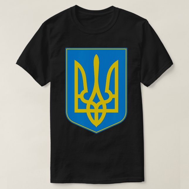 Camiseta Ukraine Crest Symbol Support Blue Yellow  (Diseño del anverso)