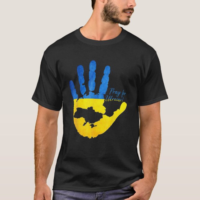 Camiseta Ukraine Map Pray For Ukraine (Anverso)