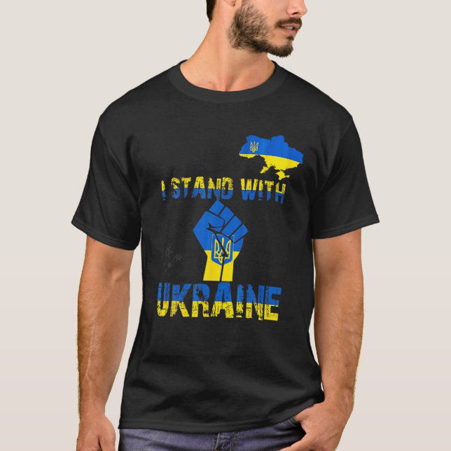 Camiseta Ukraine Map Pray For Ukraine (Anverso)