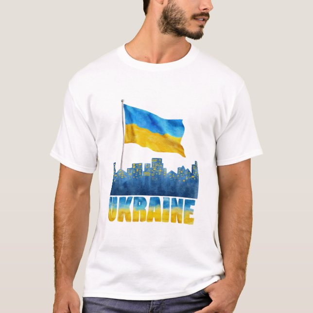 Camiseta UKRAiNE NOS MANTENEMOS A TU LADO (Anverso)